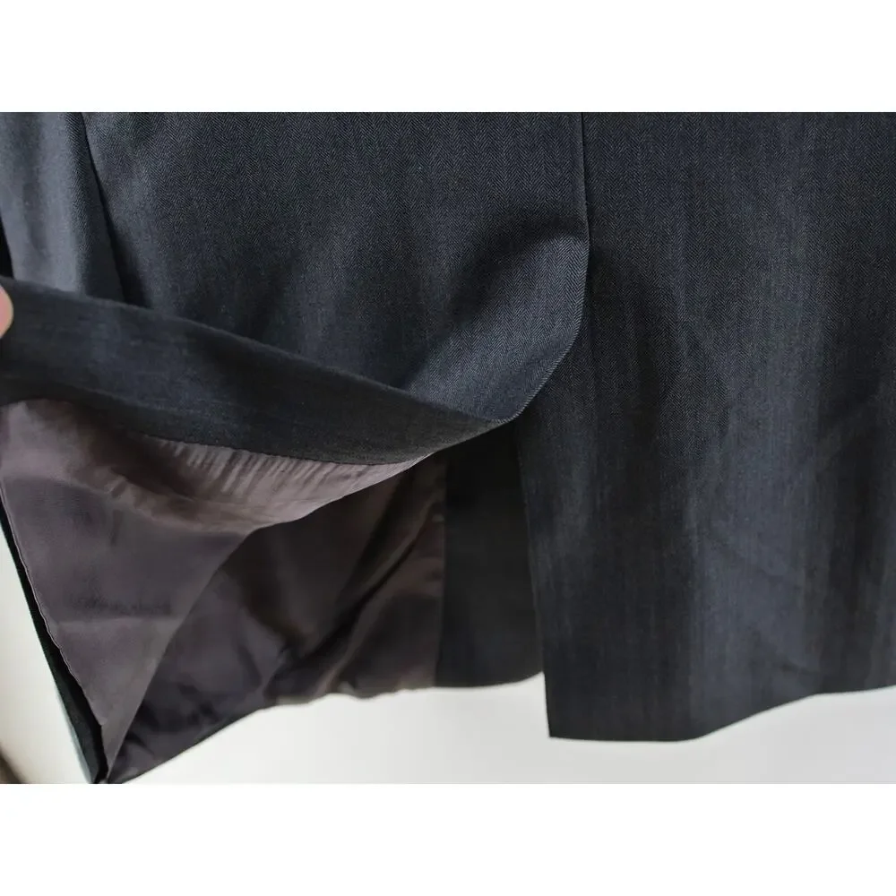 Brooks Brothers Madison 1818 45L W40 Sport Coat Blazer Gray Jacket Wool‎ Saxxon